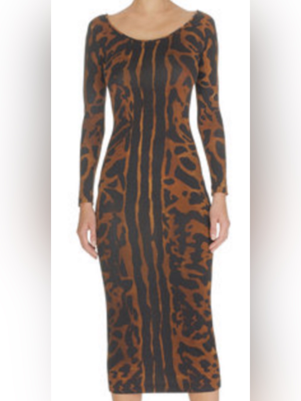 Alexander Mcqueen Ocelot Print Pencil Dress